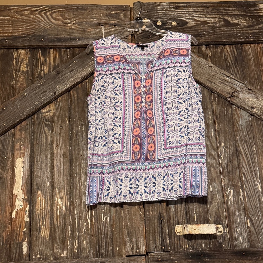 Talbots Bohemian Sleeveless Top - Multicolor